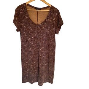 Social standard by sanctuary medium dress crew neck cheetah print tshirt dress